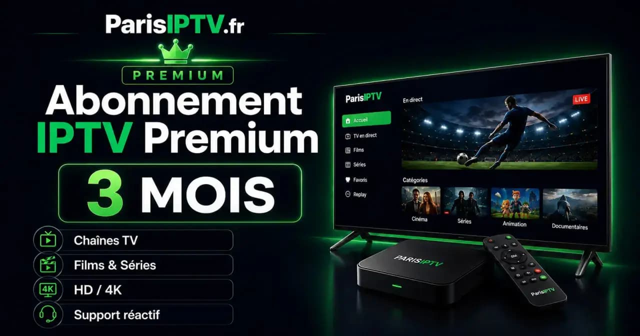 Abonnement IPTV Premium 3 mois Paris IPTV